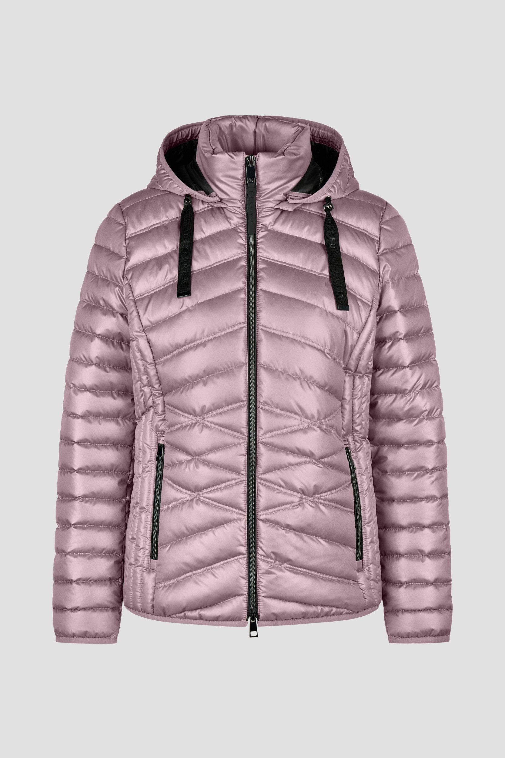 Barbara Lebek Langjacke Jacke Stepp mit Kapuze 505 dusty rose