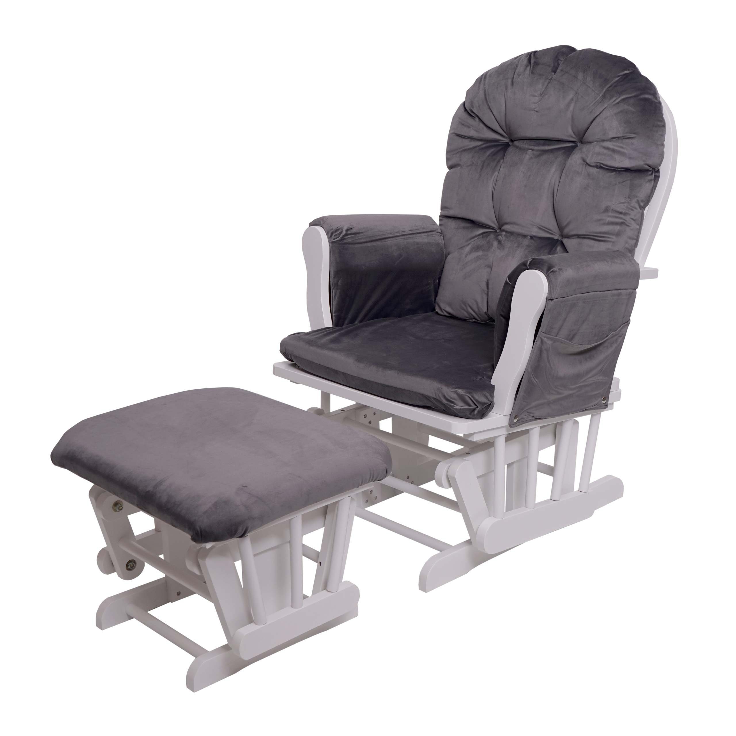 MCW Relaxsessel MCW-C76, Schaukelfunktion, Abnehmbare Polster, Seitentaschen, dicke Polsterung