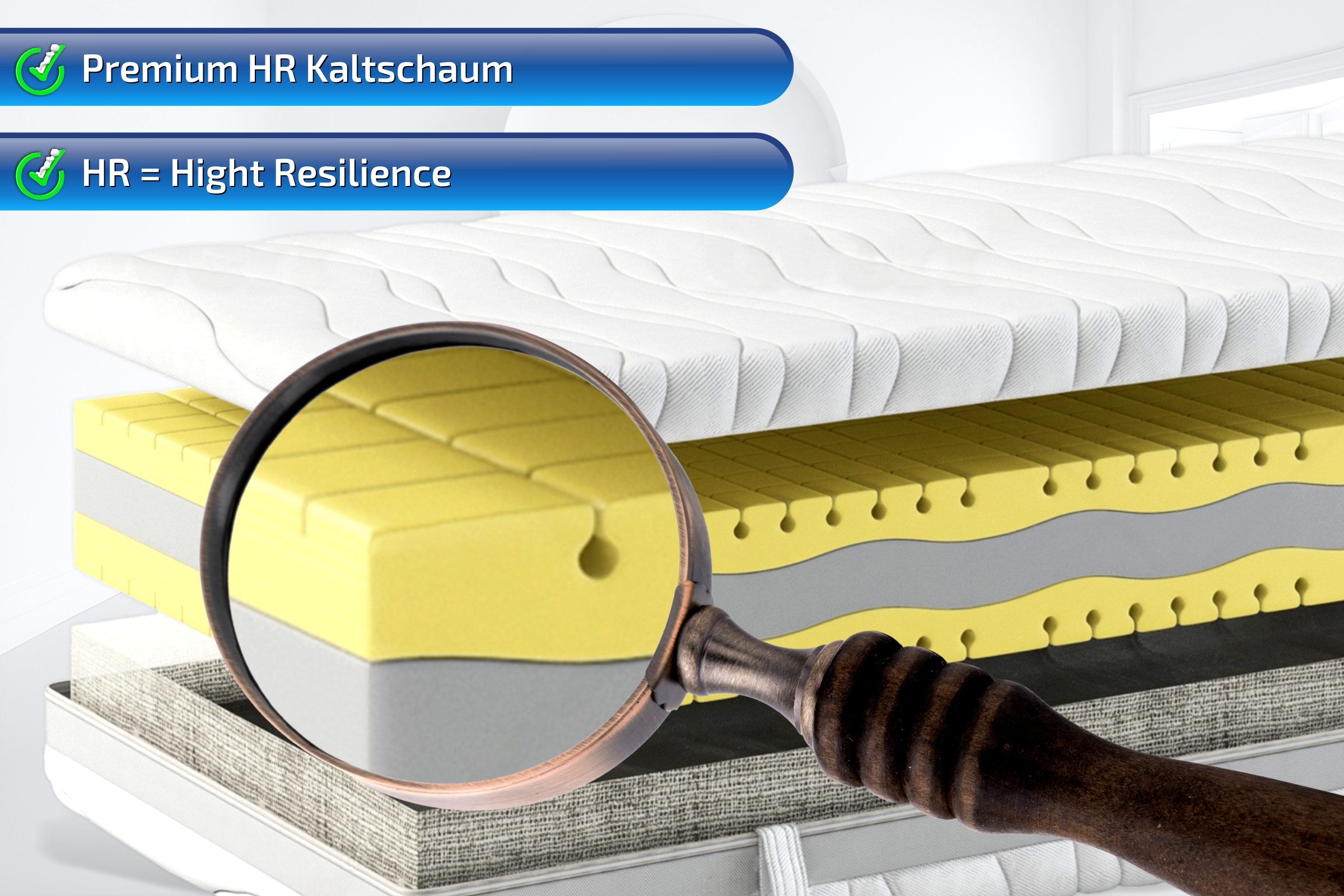 Kaltschaummatratze Terramed Premium Matratze mit extra hohem Raumgewicht 9 Liege Zonen, Matratzen Perfekt, 23 cm hoch, Premium Kaltschaumkern mit hohem Raumgewi – Bild 5 von 5