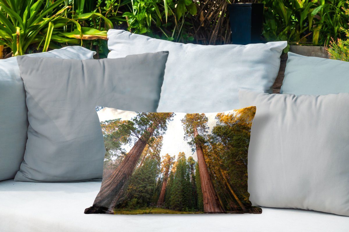 Outdoor-Dekorationskissen, den Dekokissen Polyester, Kissenhülle Sequoia Dekokissenbezug, Staaten, in im National Vereinigten Park Riesenmammutbäume MuchoWow
