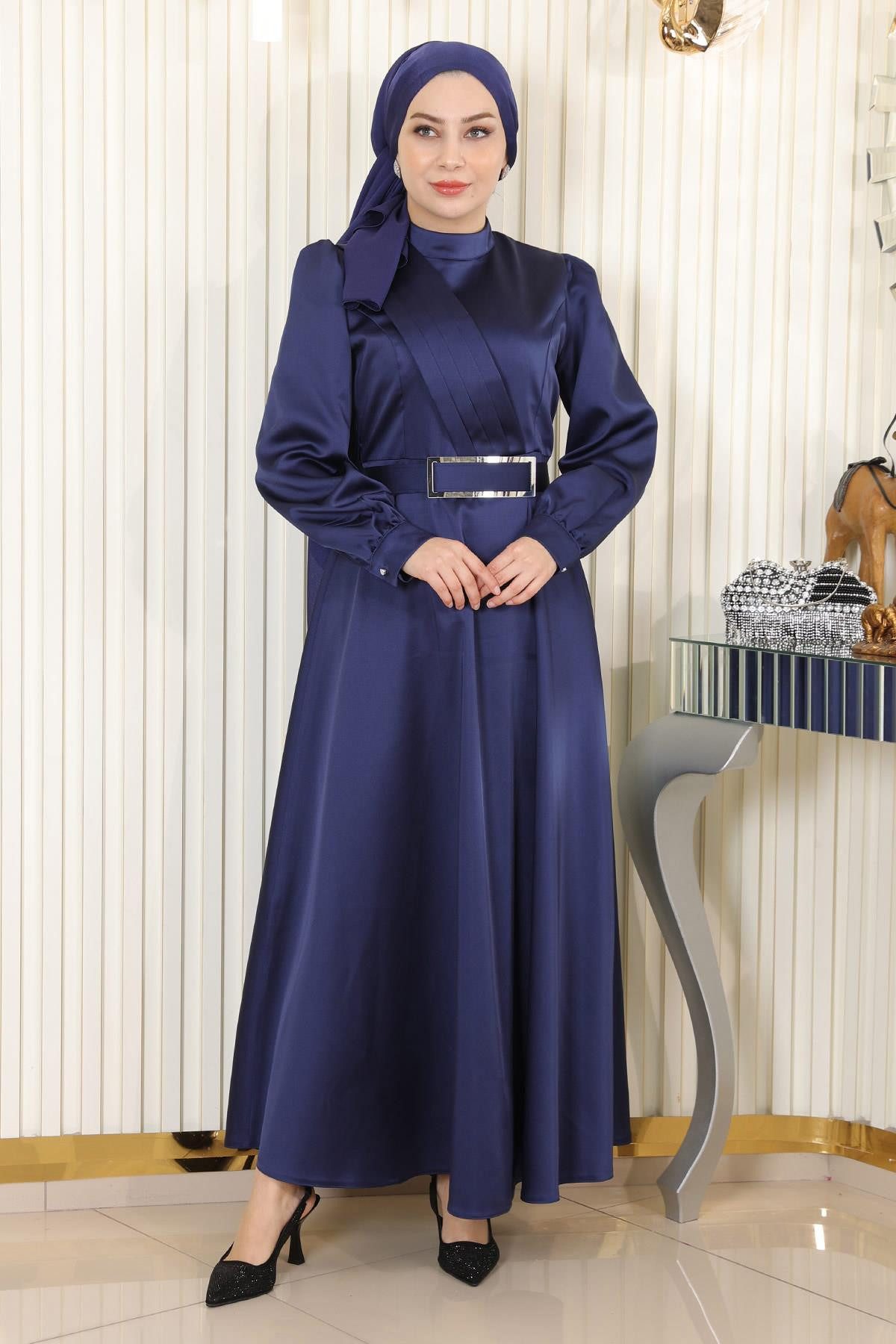 MODAMİHRAM Midikleid Abendkleid Satin günstig online kaufen
