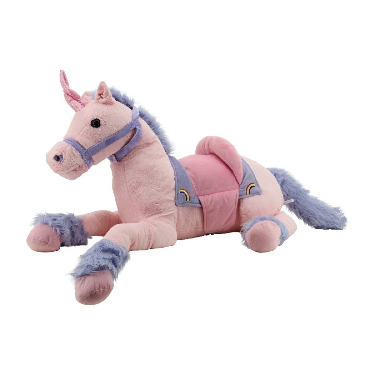 Sweety-Toys Kuscheltier Sweety Toys Kuscheltier Einhorn Rainbow liegend rosa 110 cm