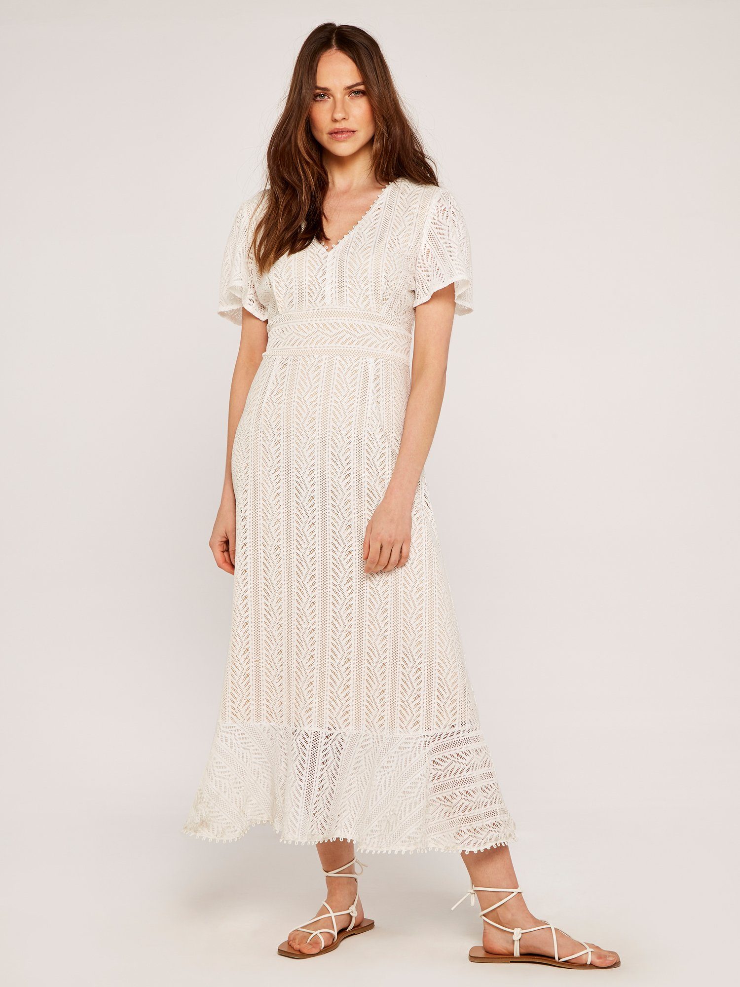 Apricot Midikleid Midikleid . in Spitze