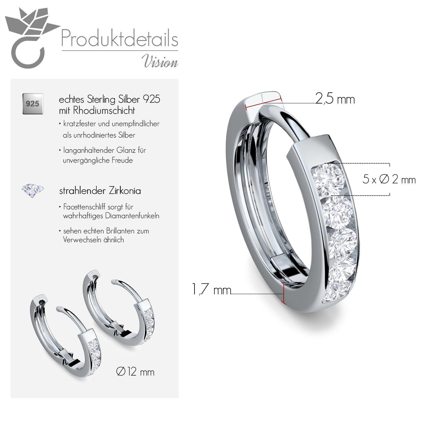 Amoonic Klappcreolen Creolen echt Silber Damen 925 klein Ohrringe nickelfrei Geschenk Frau (inkl. Schmucketui), Creolen in Silber, Gold oder Rosegold vergoldet Geschenk Freundin