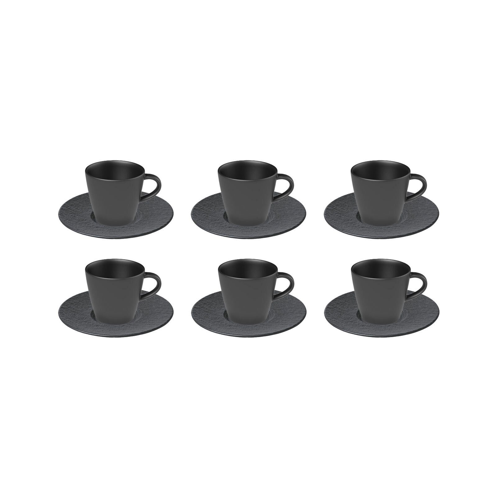 Villeroy & Boch 60 Porzellan Set, Espressotasse Espresso Set Rock 6er ml Manufacture