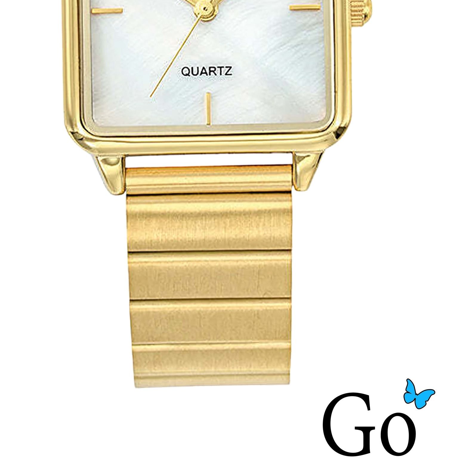 Girl Only Quarzuhr Girl Only GO Damen Armbanduhr, (Analoguhr), Damenuhr GO gold, klein (ca. 28mm) Edelstahlarmband, Fashion-Style