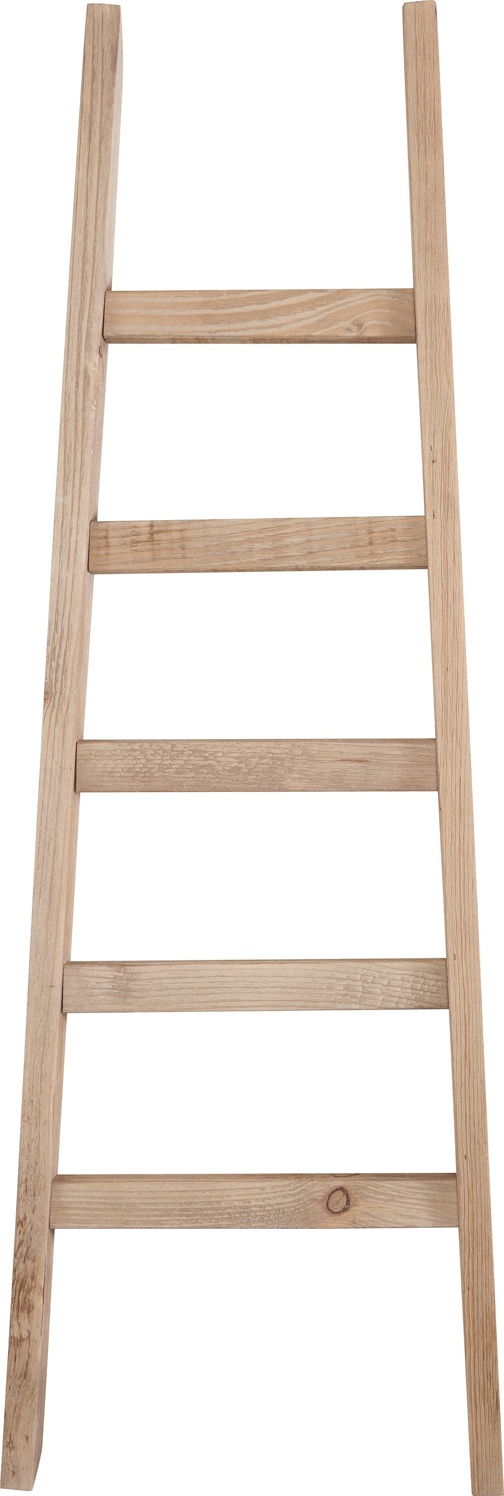 Dekoobjekt Holz-Leiter, schmal zulaufend, 81x29cm
