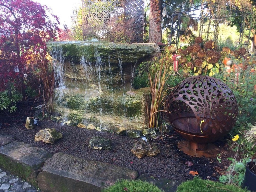 Jürgen Bocker - Gartenambiente Feuerstelle Feuerstelle Romantik 40-80 cm Gartenfeuer Terassenfeuer Cortenstahl