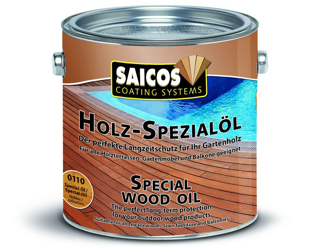 Saicos Holzöl Saicos Holz-Spezialöl 2,5L, schützend und pflegend, rutschhemmend R9, witterungsbeständig