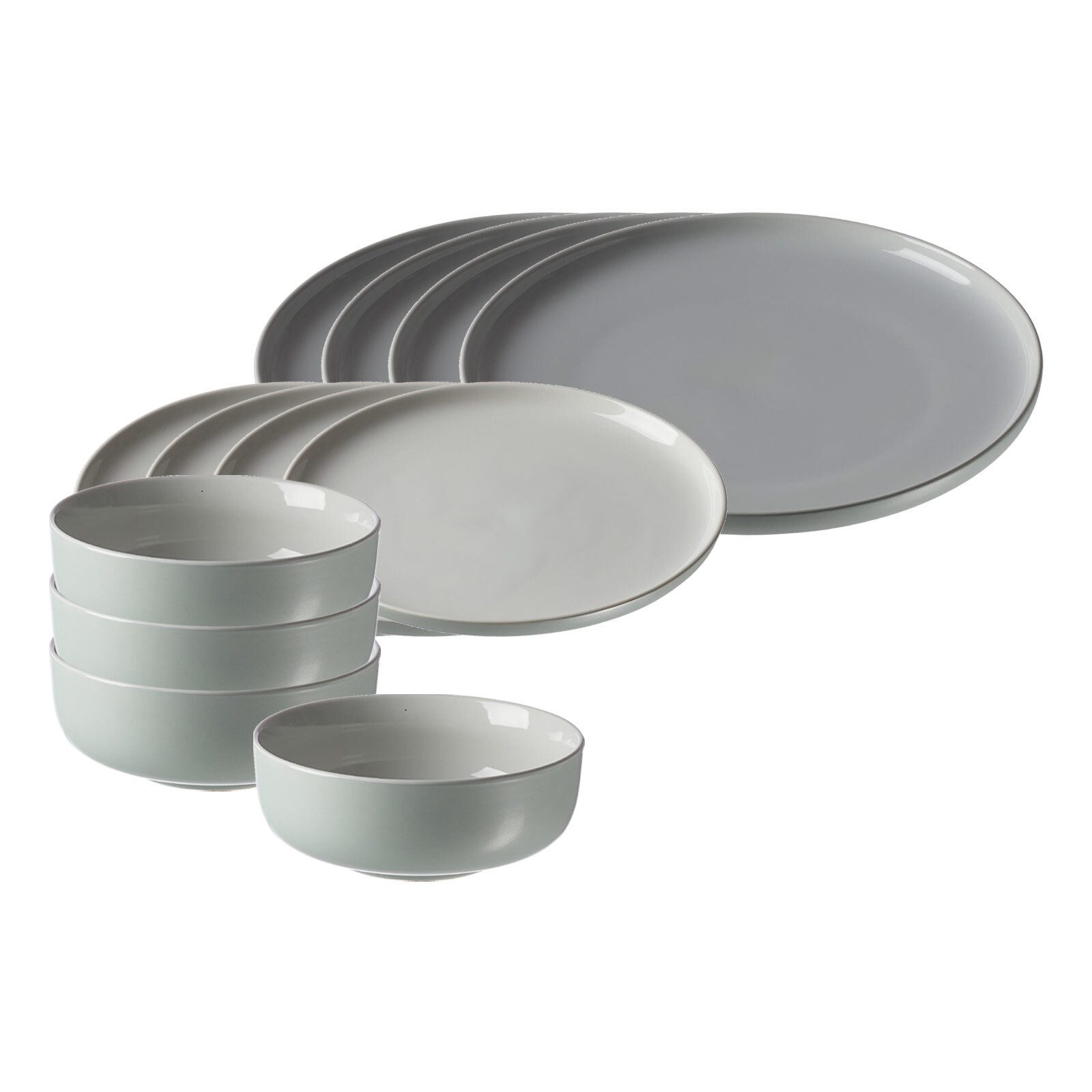 Ritzenhoff & Breker Kombiservice Jasper Basic-Set 12er Set (12-tlg), 4 Personen, Steinzeug