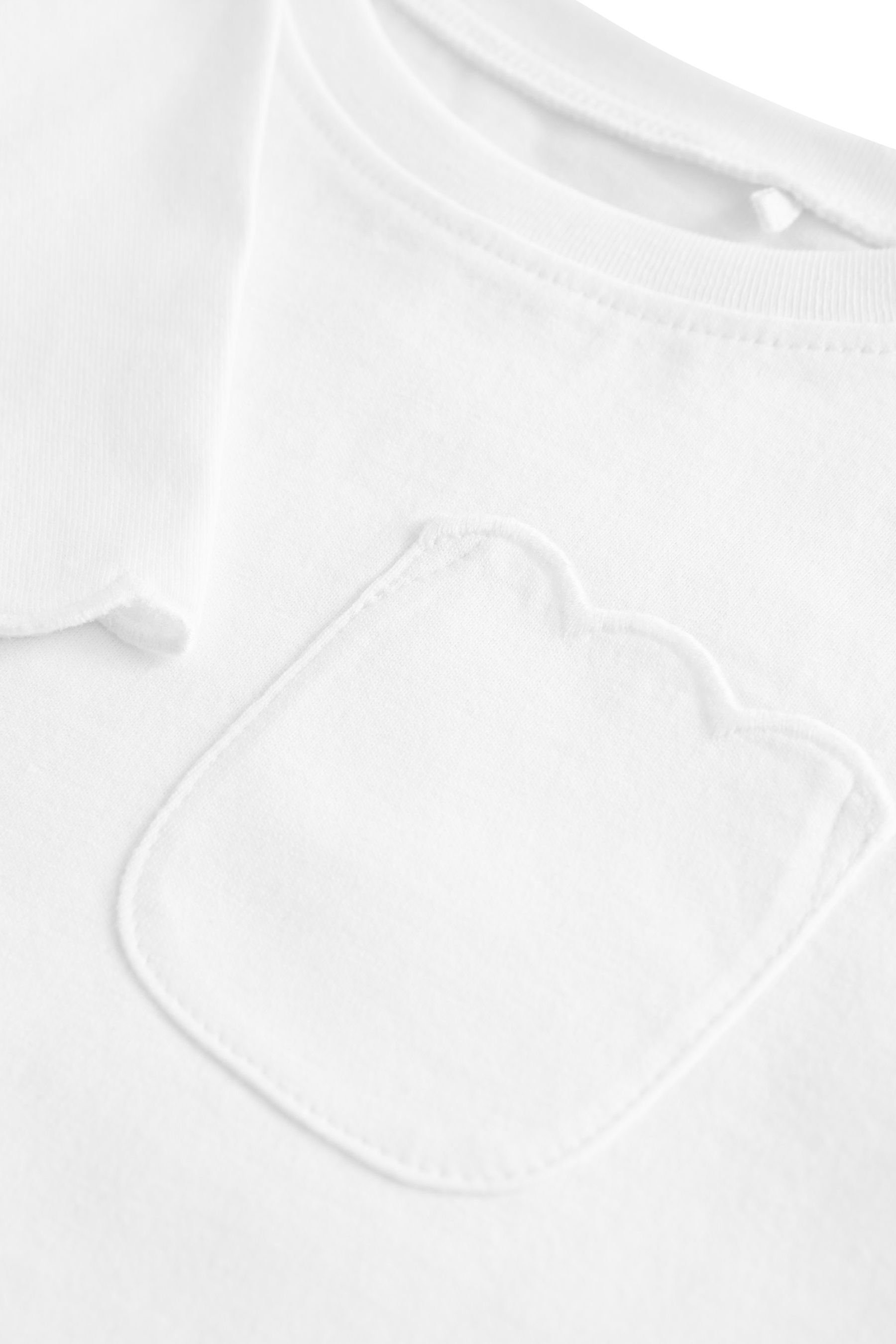 Next T-Shirt T-Shirt mit Bogenkante White (1-tlg)