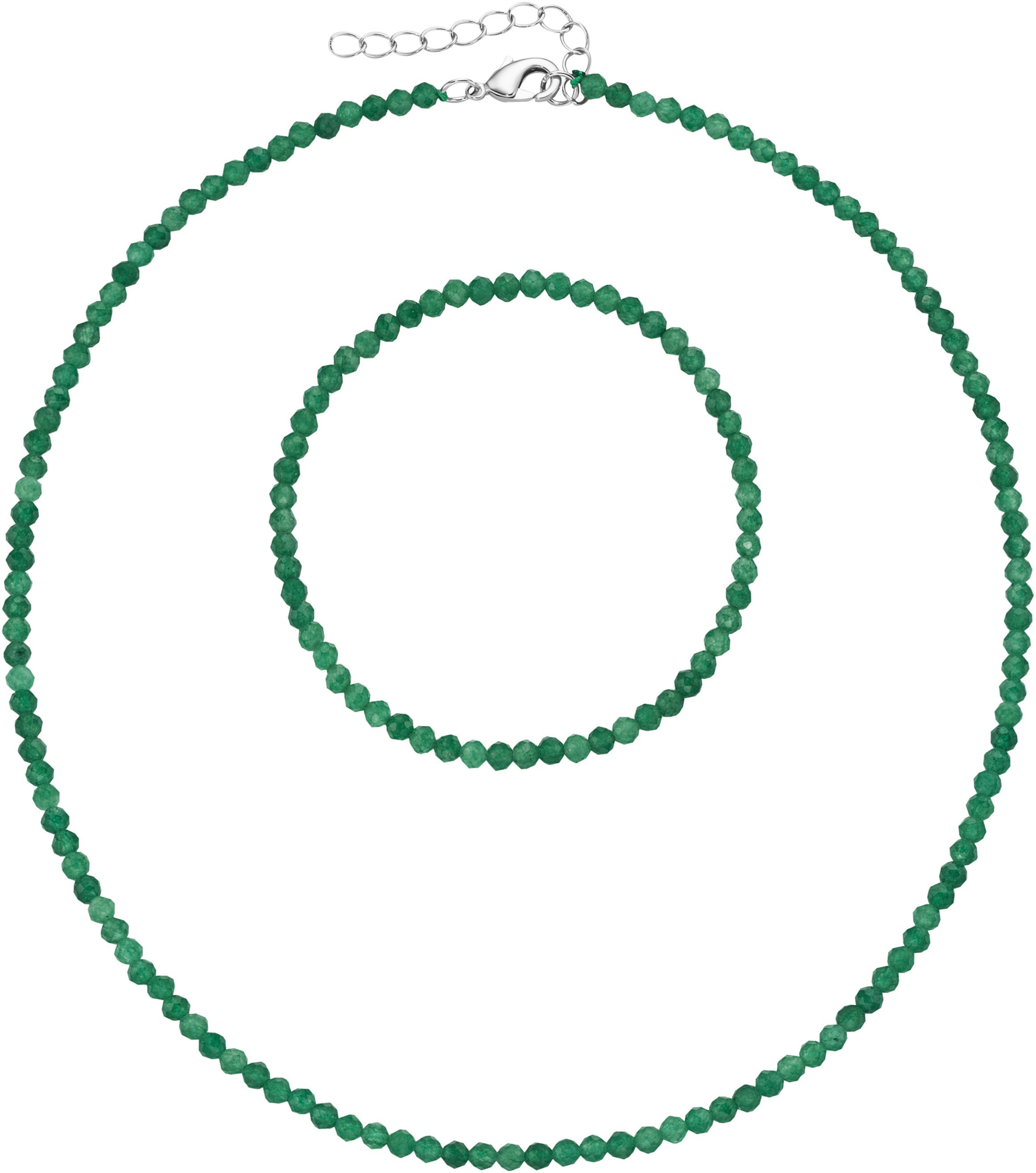 Firetti Ketten und Armband Set Multipack Schmuck Geschenk Armkette Halskette (Set, 2-tlg), facettierte Edelsteine