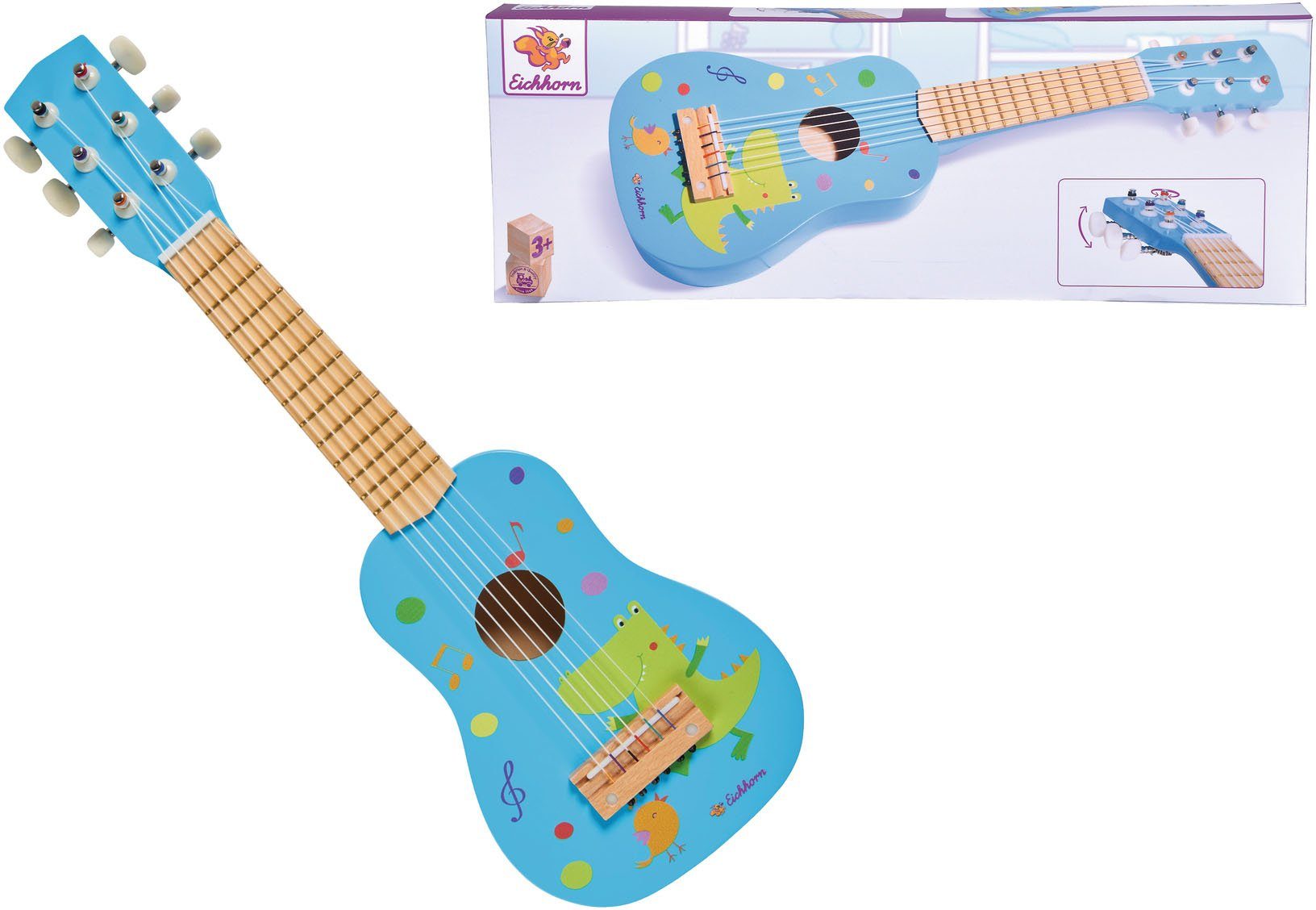 Spielzeug-Musikinstrument Holzgitarre
