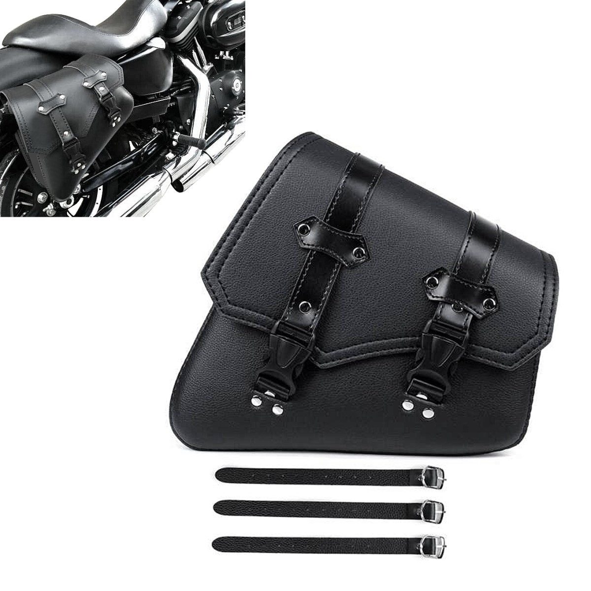 Craftride Satteltasche Motorrad Satteltasche für Cruiser und Chopper Seitentasche SB4 rechts