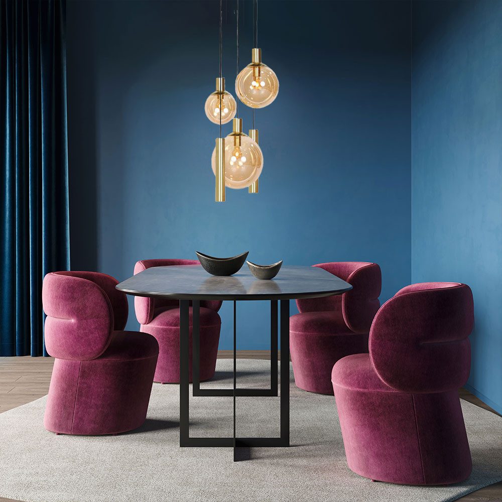 Steinhauer LIGHTING Pendelleuchte, Leuchtmittel inklusive, Warmweiß, Pendelleuchte Deckenlampe Hängeleuchte LED Spots Wohnzimmerlampe