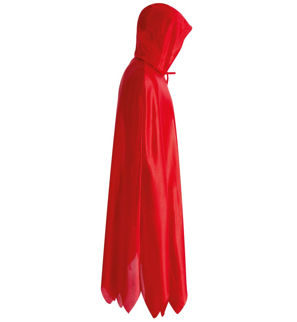Fries Teufel-Kostüm Teufel Cape Umhang mit Kapuze Gr. XXL Schwarz Halloween Karneval