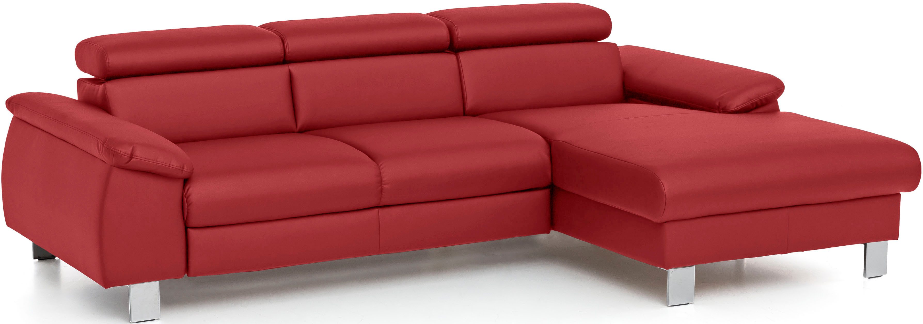 COTTA Ecksofa Komaris L-Form, B: 244 cm, mit Kopfteilverstellung, optional Bettfunktion, Bettkasten & Licht