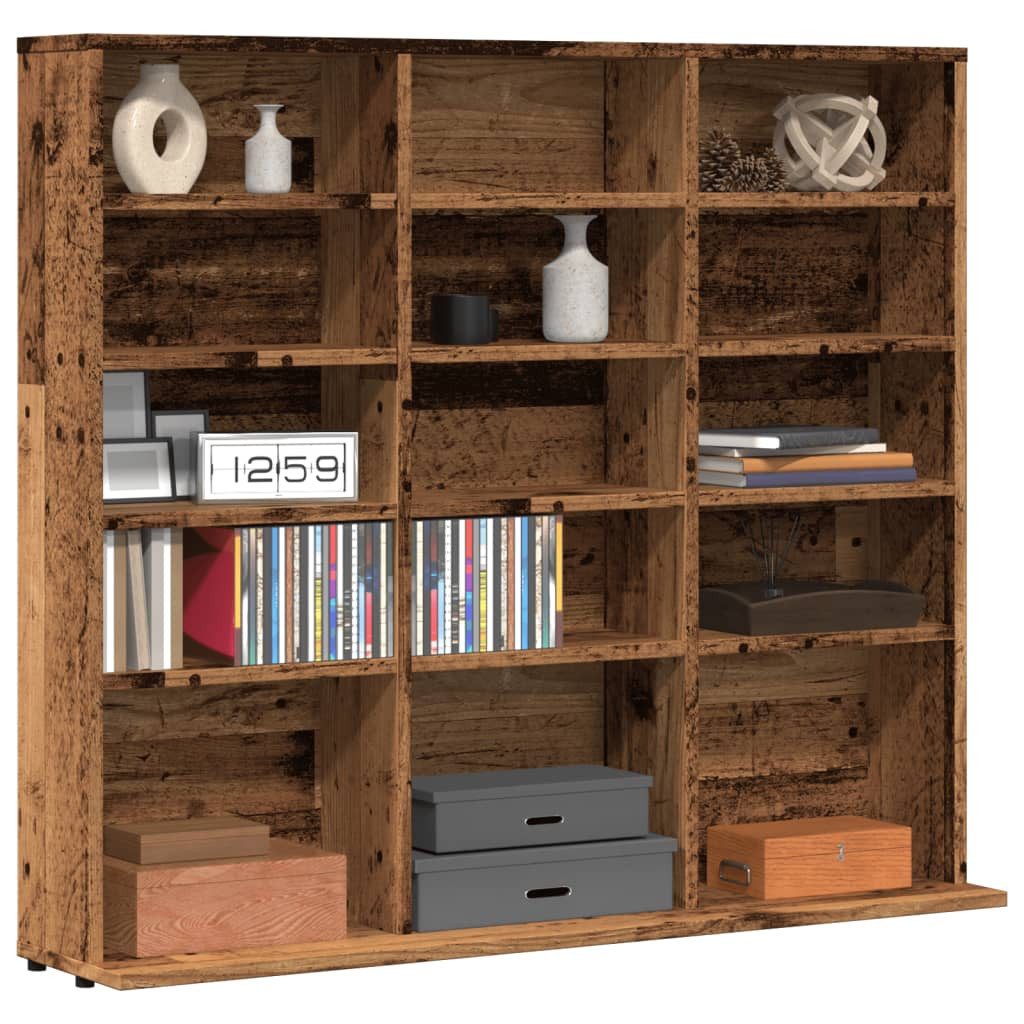 vidaXL CD-Regal CD-Regal Altholz-Optik 100x23x89,5 cm Holzwerkstoff, 1-tlg.