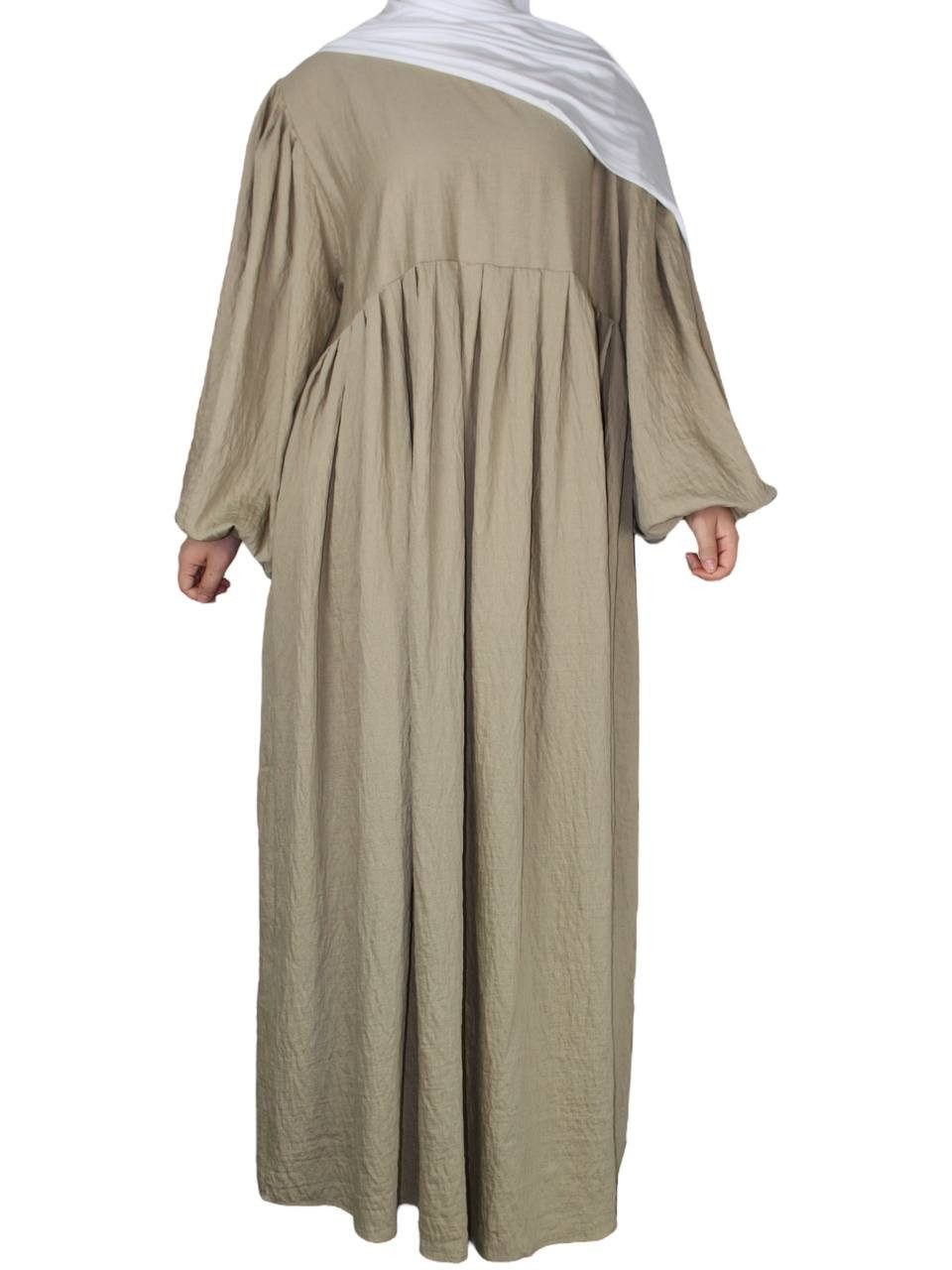 Aymasal Ballonkleid Oversized Ballonärmel Leinenabaya Aurora günstig online kaufen
