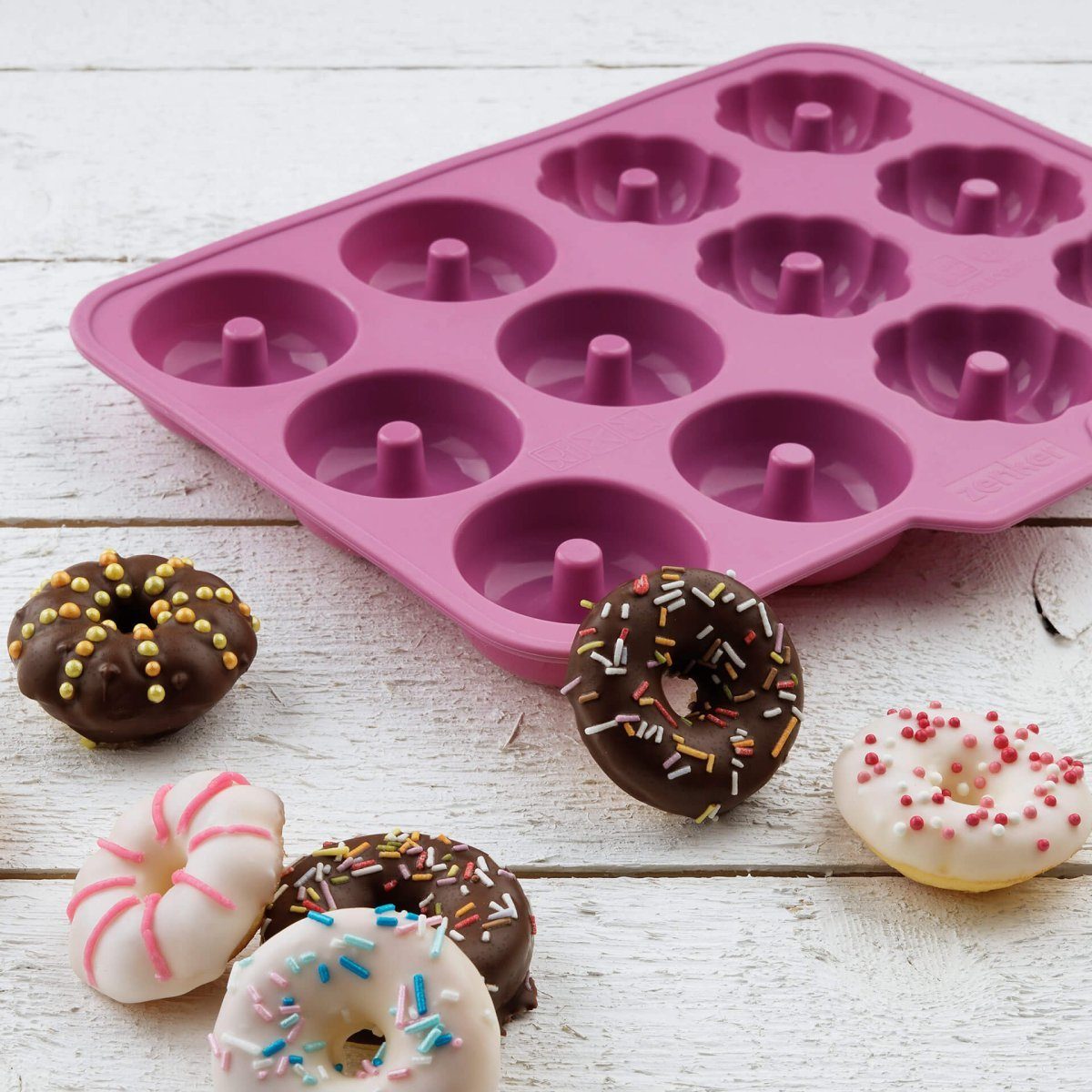 Zenker Silikonform Silikonbackform Mini Donuts