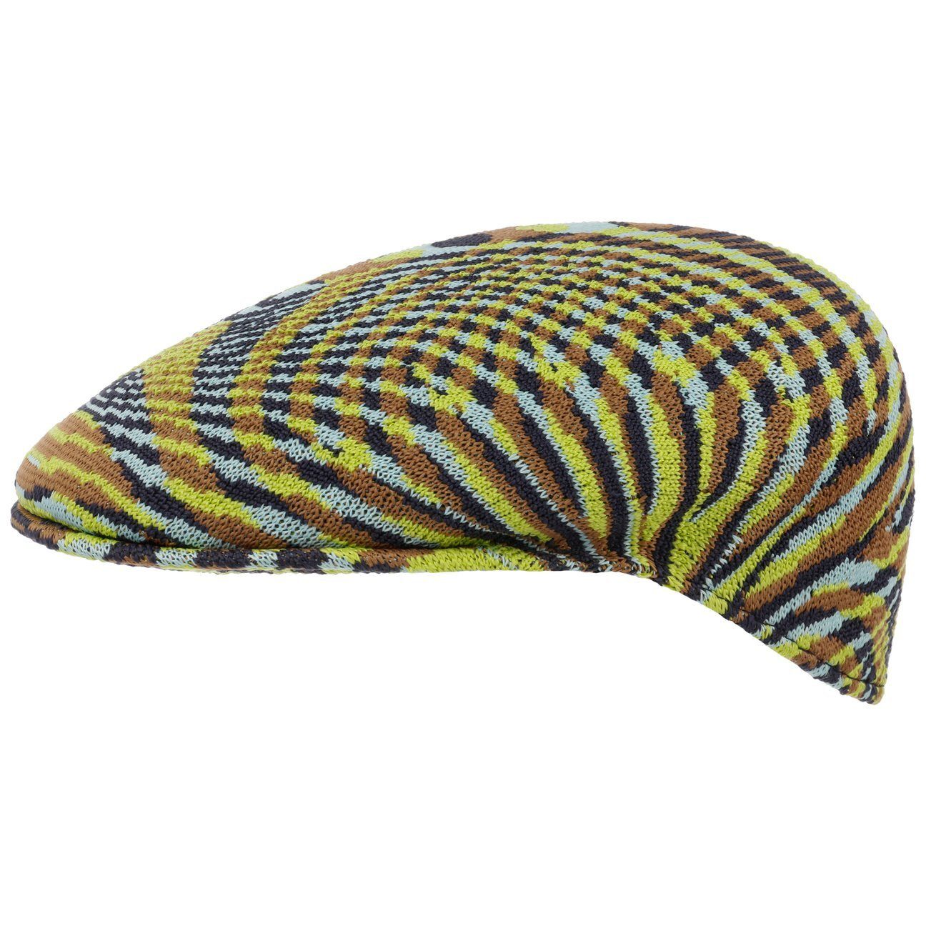 Schirmmütze Schirm neongrün mit Cap Kangol Flat (1-St)