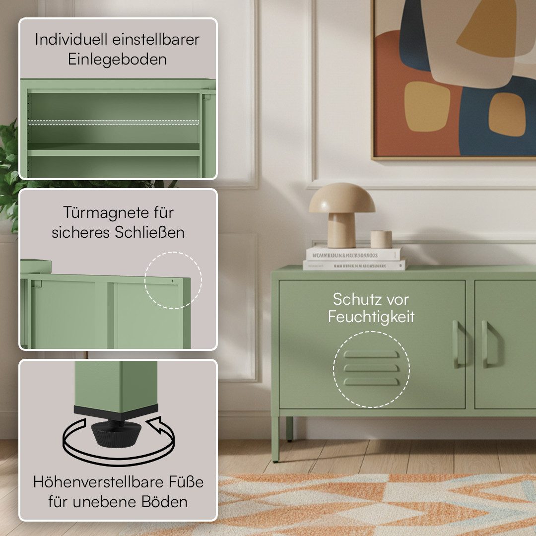 skølm Lowboard Atria aus Metall (Mintgrün), günstig online kaufen