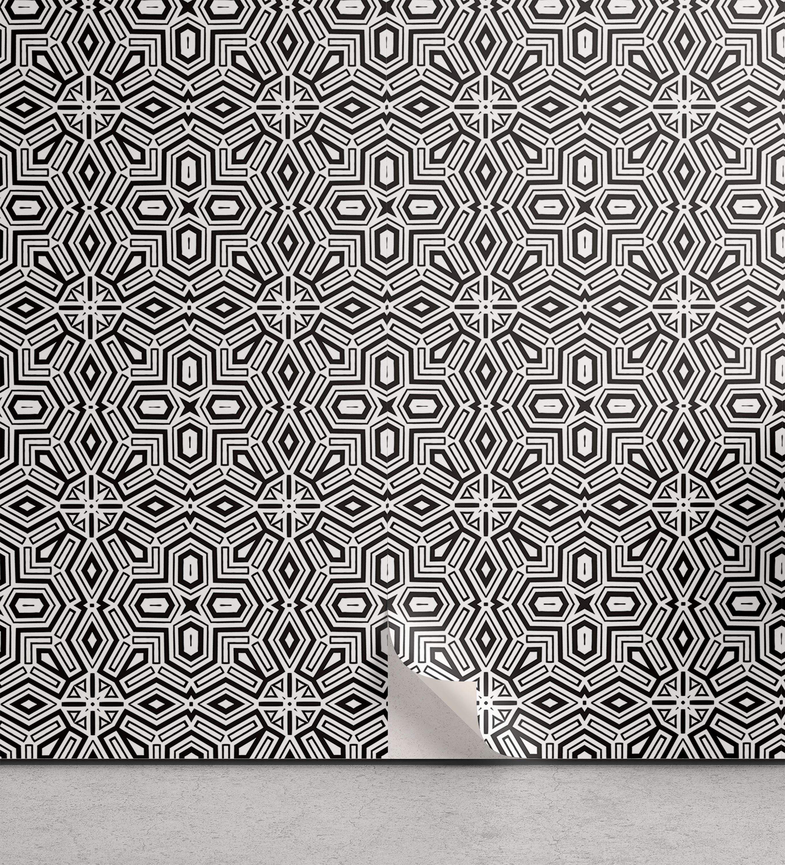 Abakuhaus Vinyltapete selbstklebendes Wohnzimmer Küchenakzent, afrikanisch Antik Modern Grafik