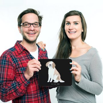 Mr. & Mrs. Panda Mauspad Saint Bernard Lebensretter - Schwarz - Geschenk, Tierfreund, Computer (1-St), Ergonomisch geformt
