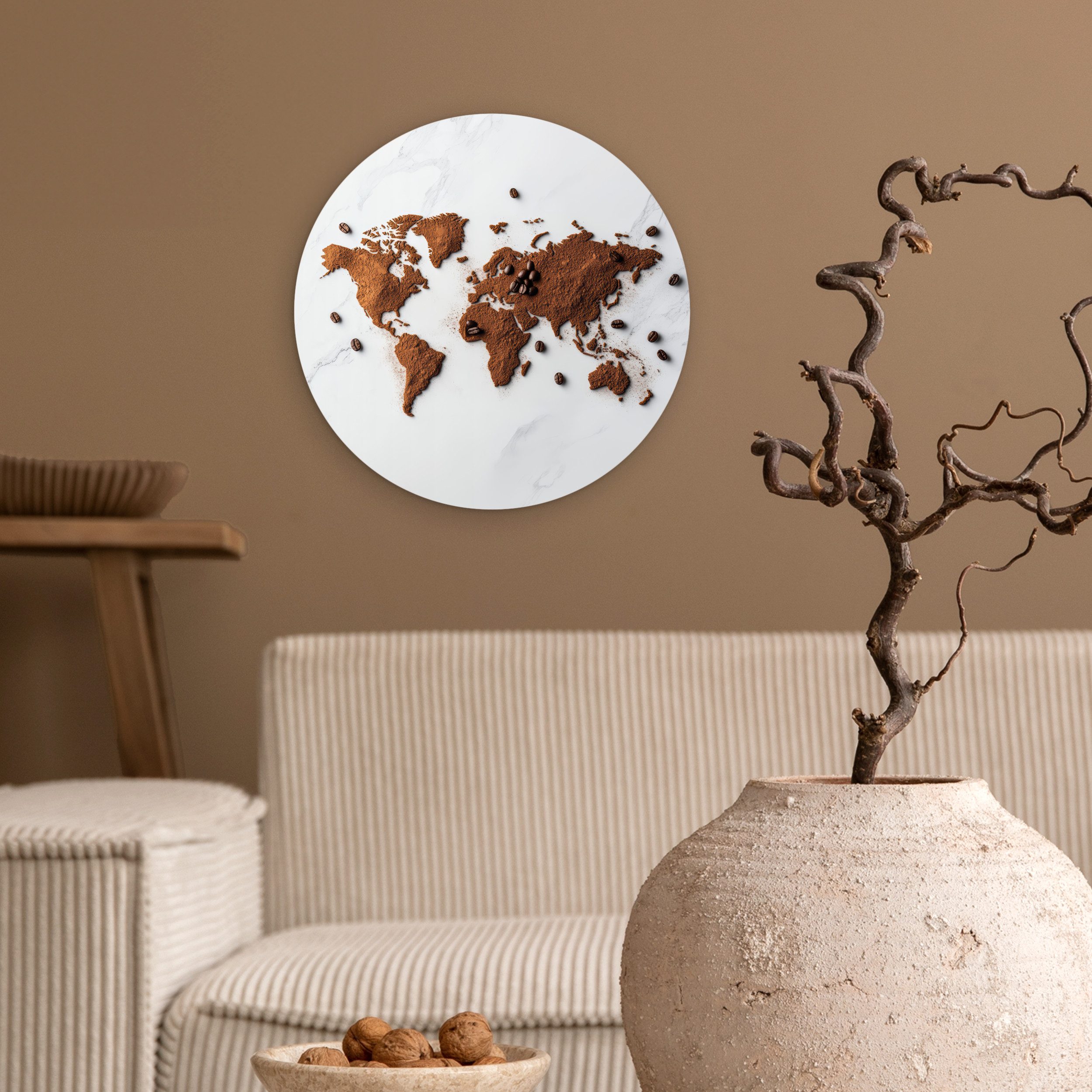 MuchoWow Gemälde Weltkarte - Kaffee - günstig online kaufen
