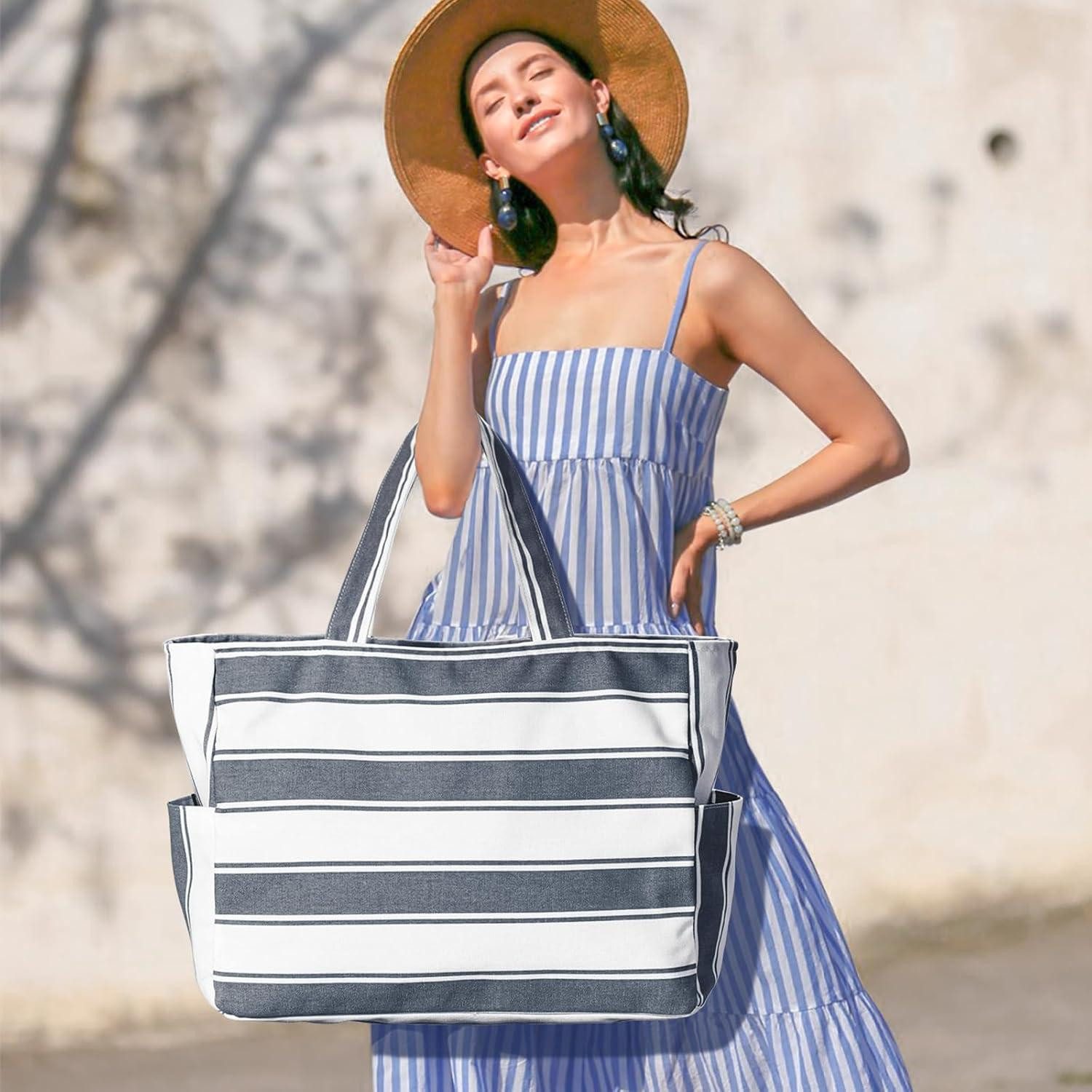 LuxusKollektion Strandtasche Strandtasche Damen XXL Reisetasche günstig online kaufen