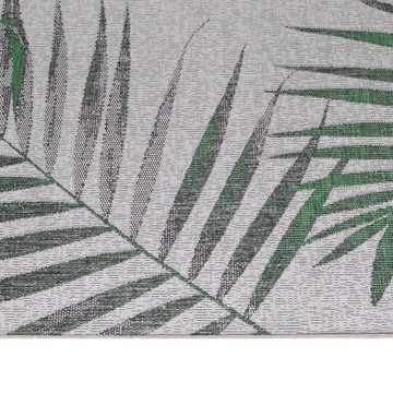 Outdoorteppich Palmen Design, Carpettex, Läufer, Höhe: 5 mm, Teppich Palmen Design Flachgewebe Küchenteppich Balkon Terrasse