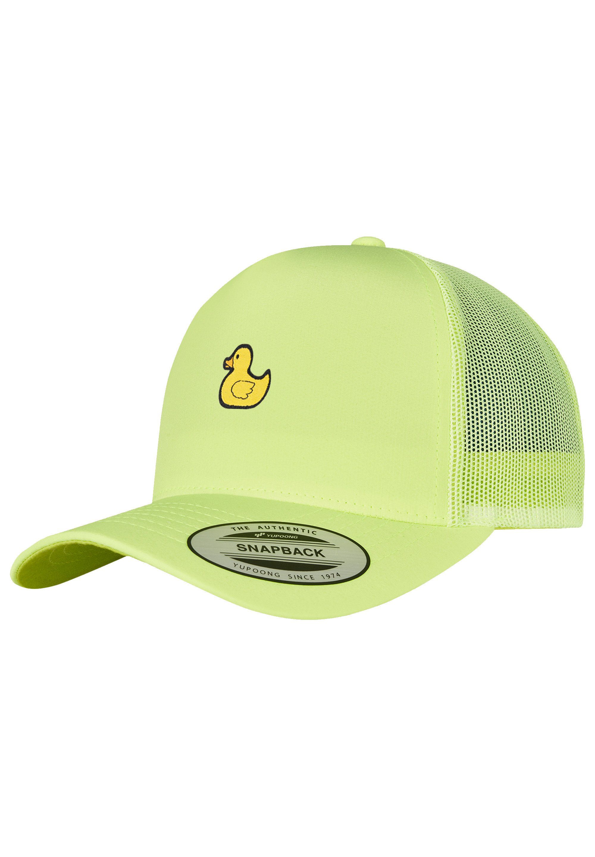 F4NT4STIC Schirmmütze Print Neon Trucker Duck Cap Neon Yellow