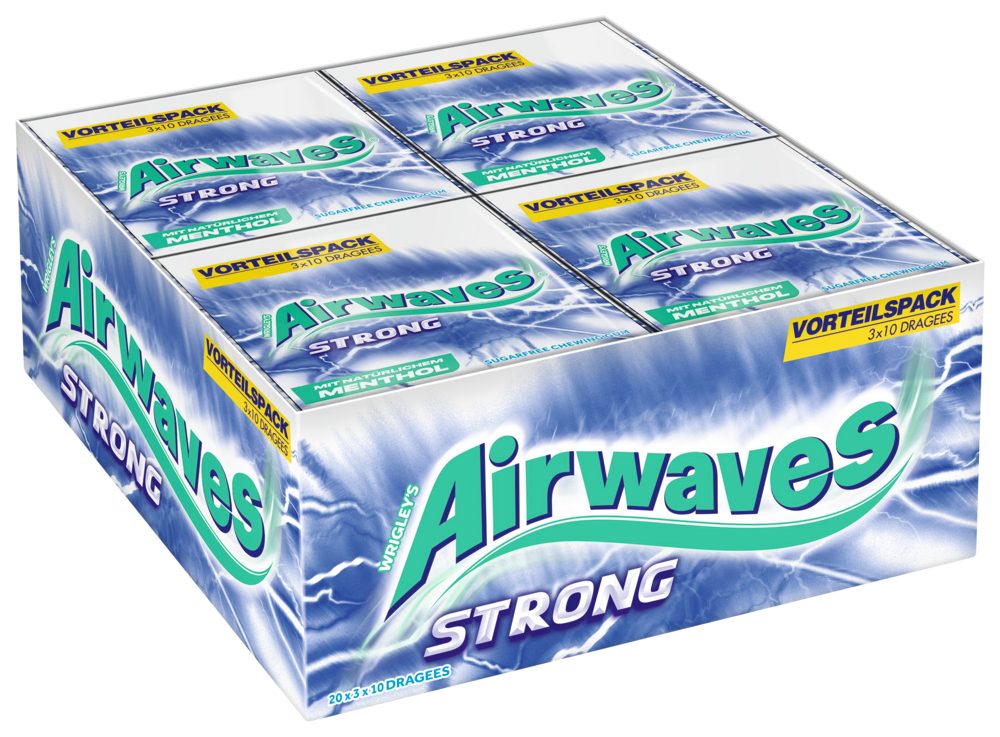 Airwaves Süßigkeit AIRWAVES STRONG Multipack 20x3x10 Dragees