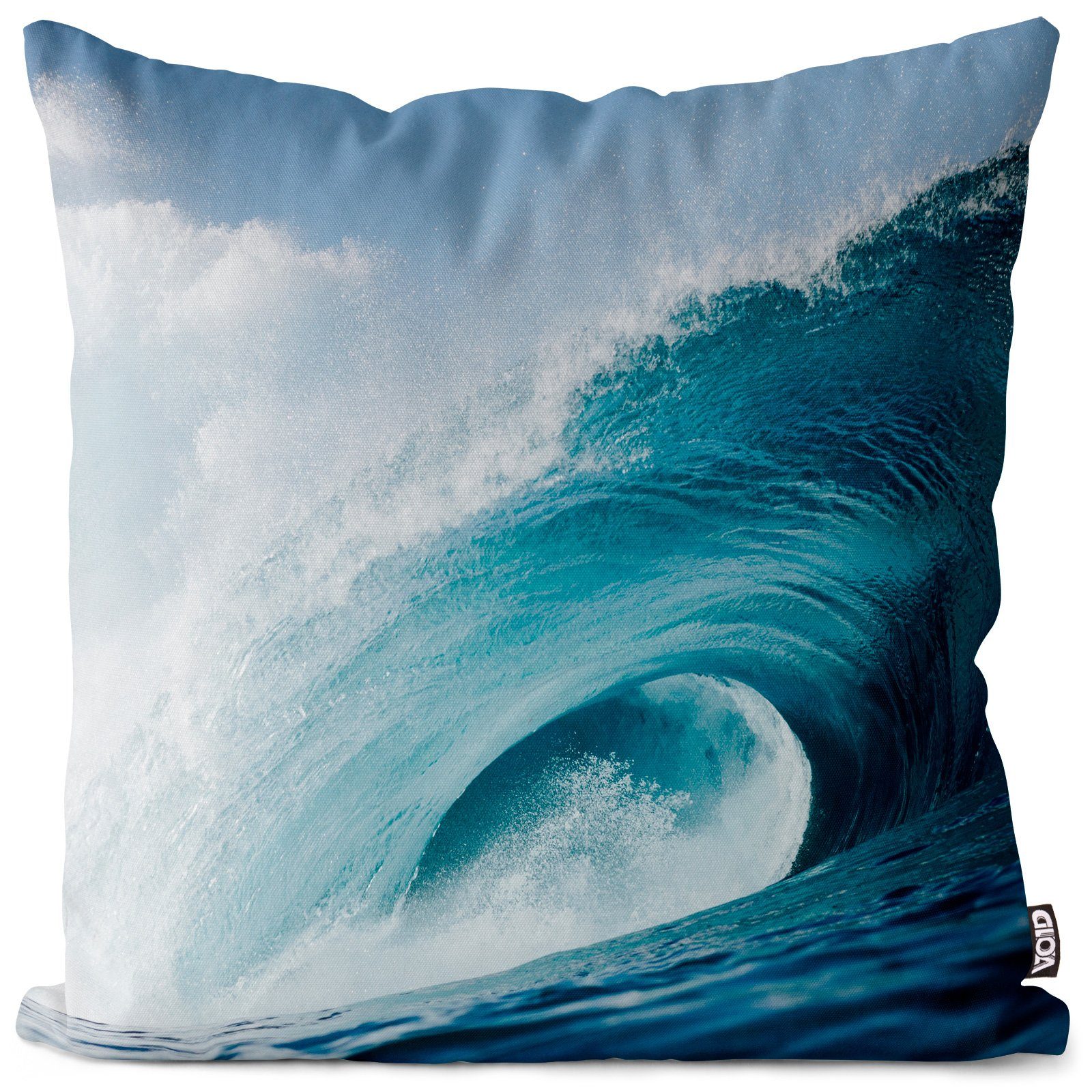 Fische Sommer Hawaii Sofa-Kissen Mittelmeer maritim Stück), Brandung Blau Wellen Surfer Kissenbezug, Meer (1 Strand Wasser VOID Natur Ozean Atlantik Reisen Schiff