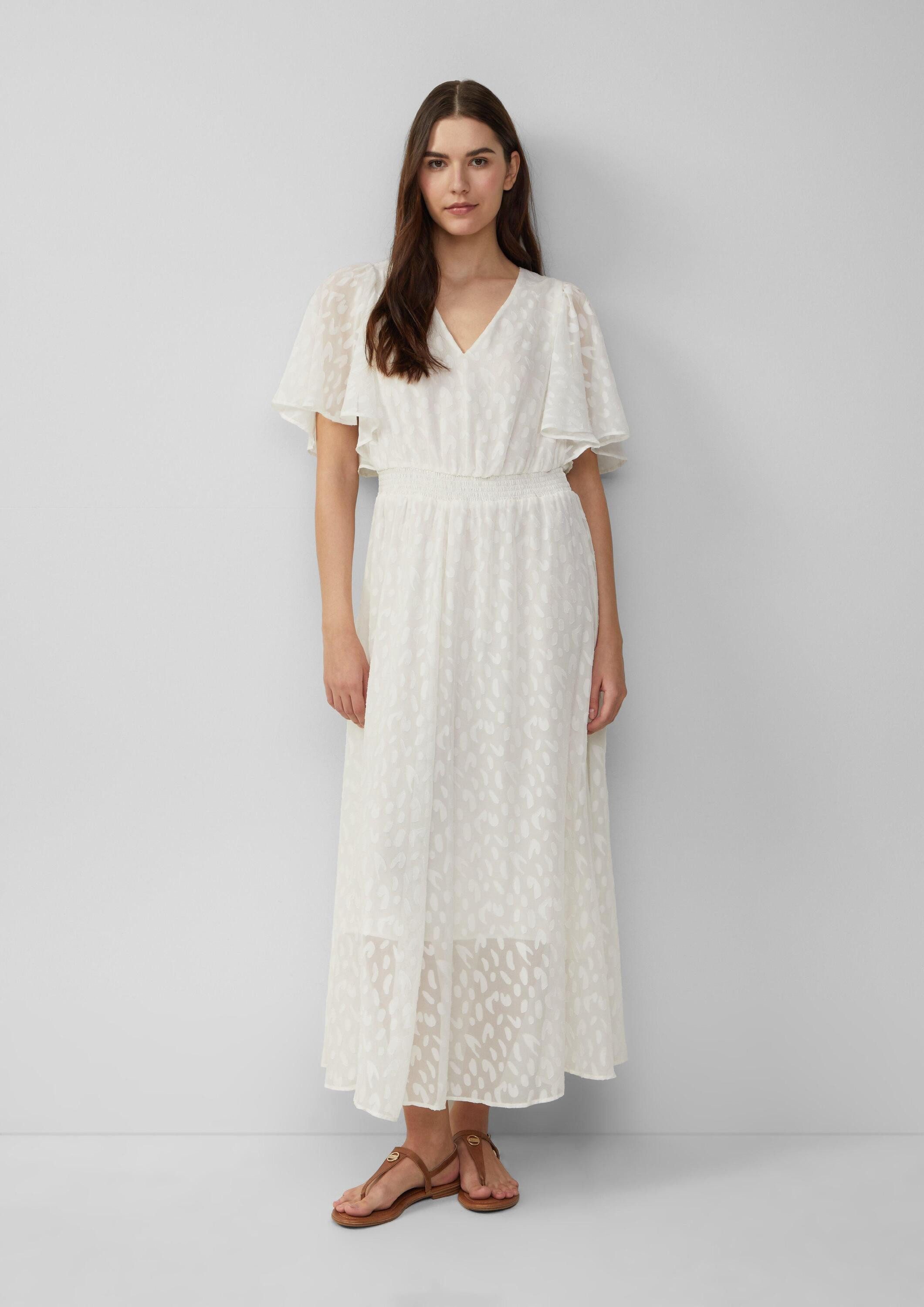 s.Oliver Maxikleid Kleid Festliches Maxikleid aus Struktur-Chiffon mit gesm günstig online kaufen