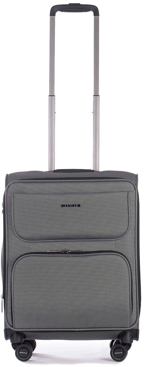 Stratic Weichgepäck-Trolley Bendigo Light + S, silver, 4 Rollen, Handgepäck Reisekoffer Reisegepäck TSA-Zahlenschloss