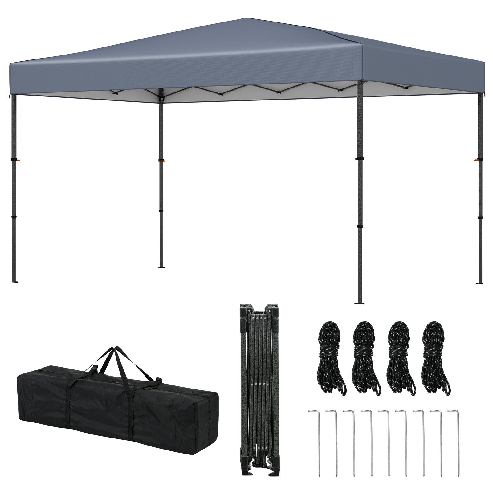 COSTWAY Faltpavillon, 365x225cm Pop-up-Pavillon faltbar mit Tragetasche