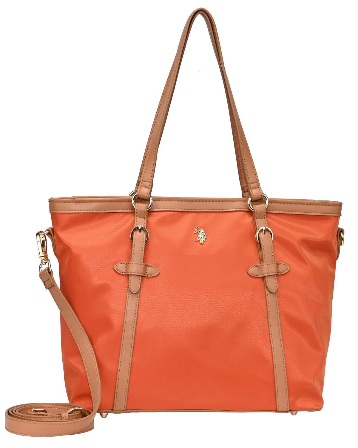 U.S. Polo Assn Handtasche U.S.POLO ASSN. Houston Shopping Bag Nylon/ PU Orange