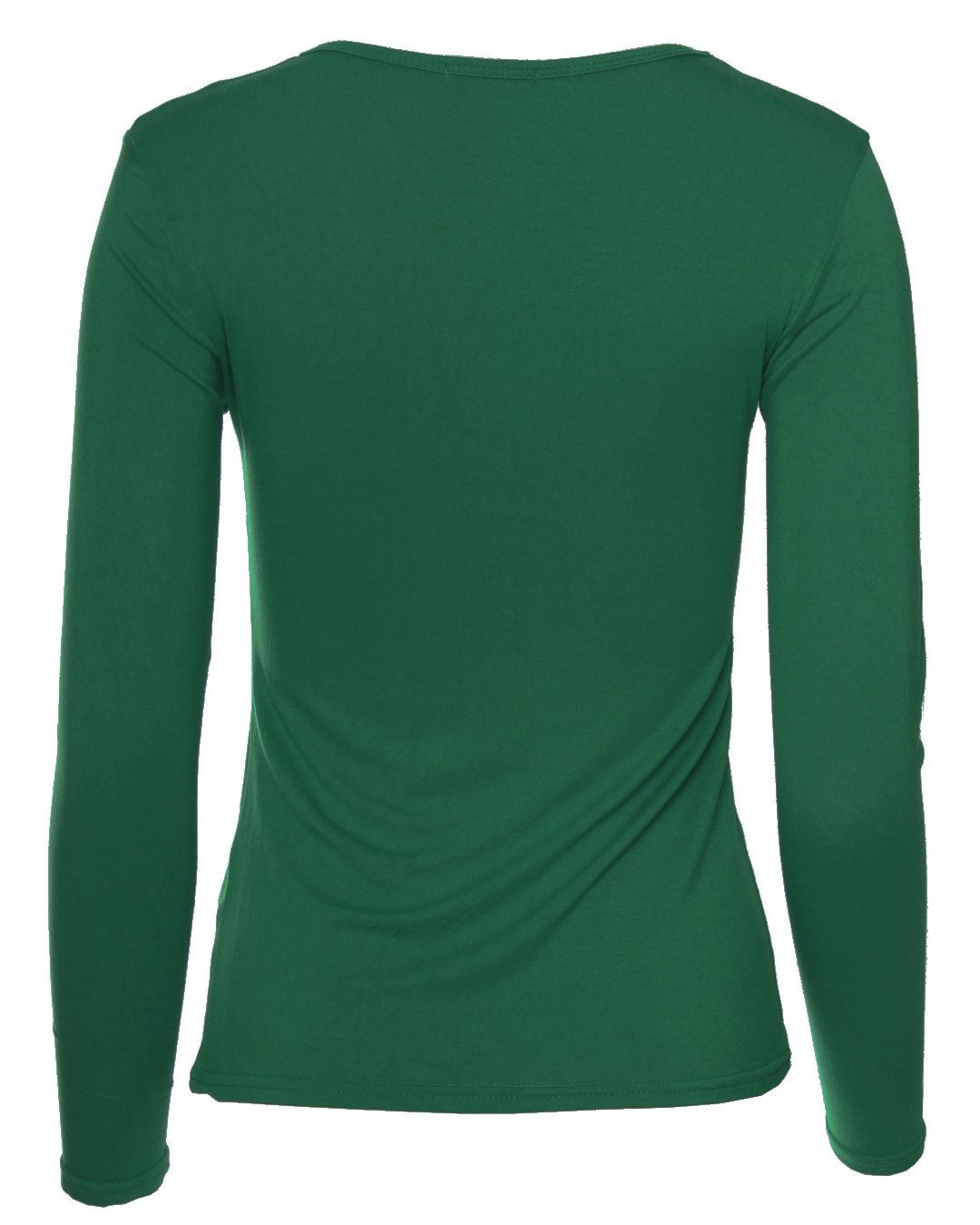 Muse Rundhalsshirt Basic Rundhals Langarmshirt Skinny Fit 1093-O günstig online kaufen