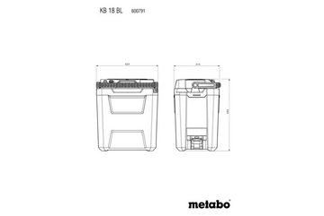 metabo Elektrische Kühlbox Metabo Akku-Kühlbox KB 18 BL (600791850); mit Warmhaltefunktion, 24 l