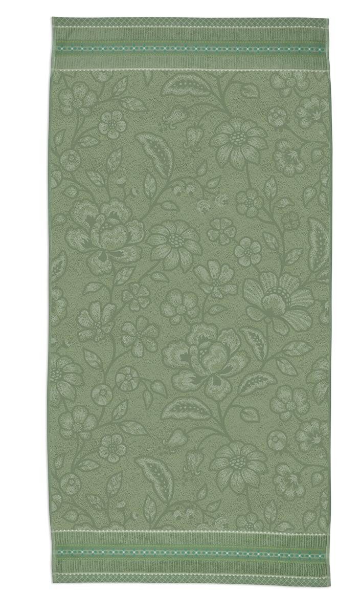 PiP Studio Handtuch Jasmin Jaquard Duschtuch green 70x140cm (1 Stück) bh, 1 günstig online kaufen