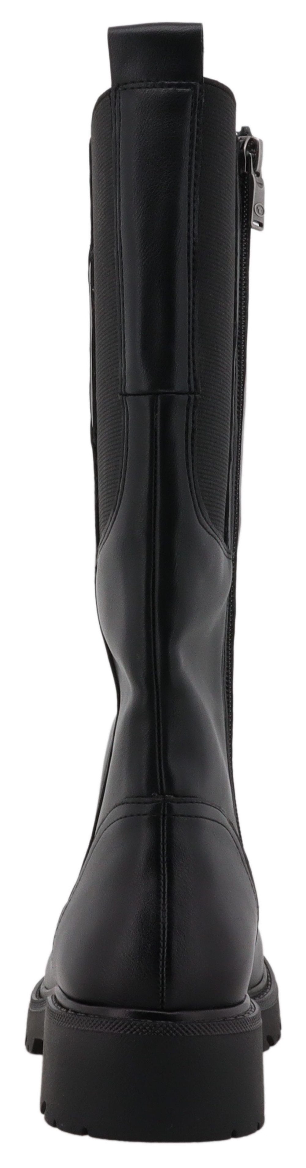 TOM TAILOR Reißverschlussstiefel Langschaftstiefel mit Blockabsatz