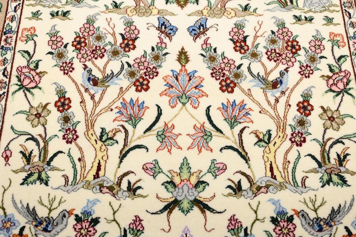 Orientteppich Isfahan Seidenkette 8 Orientteppich, Höhe: mm Trading, Handgeknüpfter Nain rechteckig, 107x160
