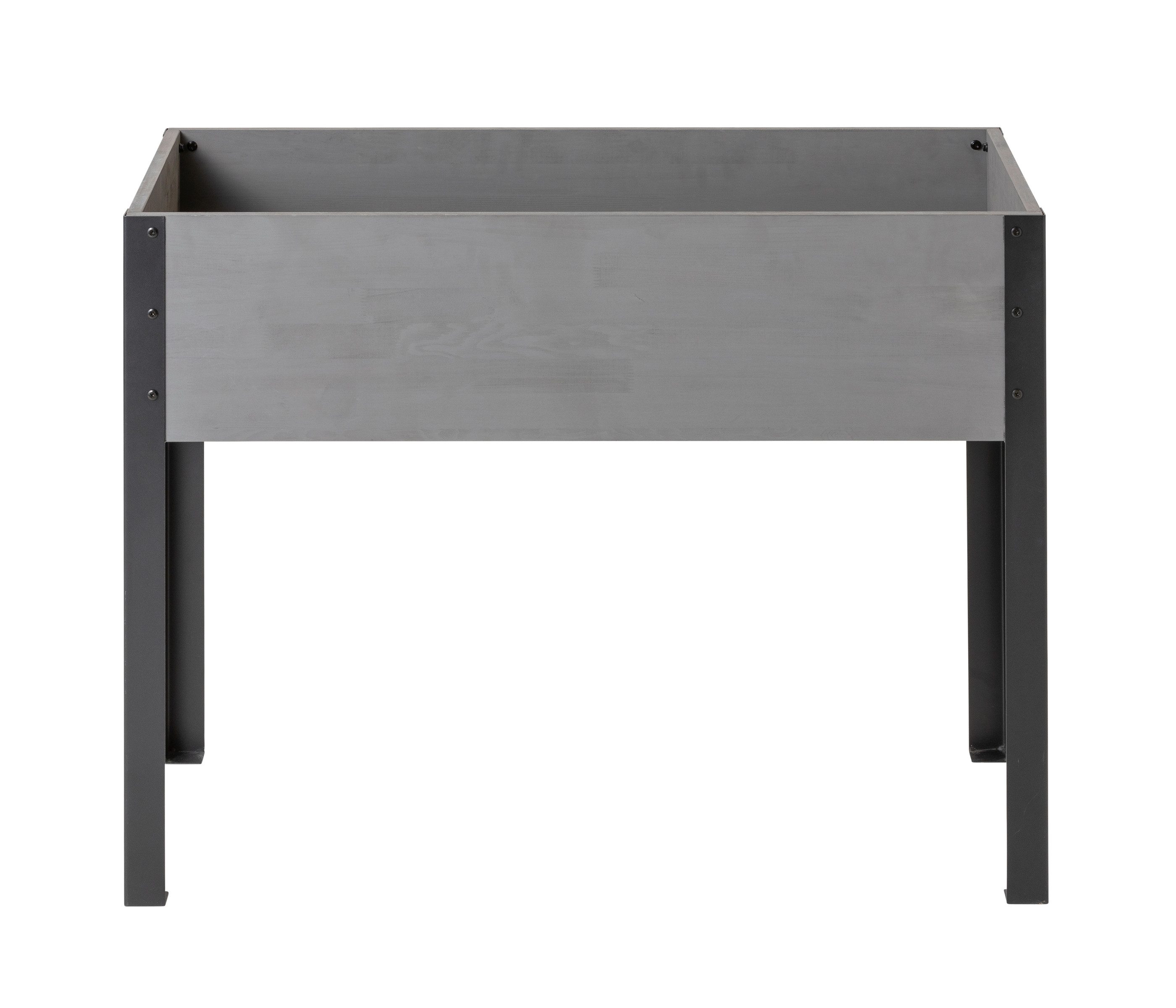 Dehner Hochbeet Ottawa, 110 x 85 x 60 cm B/H/T, FSC®-zertifiziertes Holz / Metall, mit angenehmer Arbeitshöhe, für Kräuter, Gemüse, Obst, Blumen