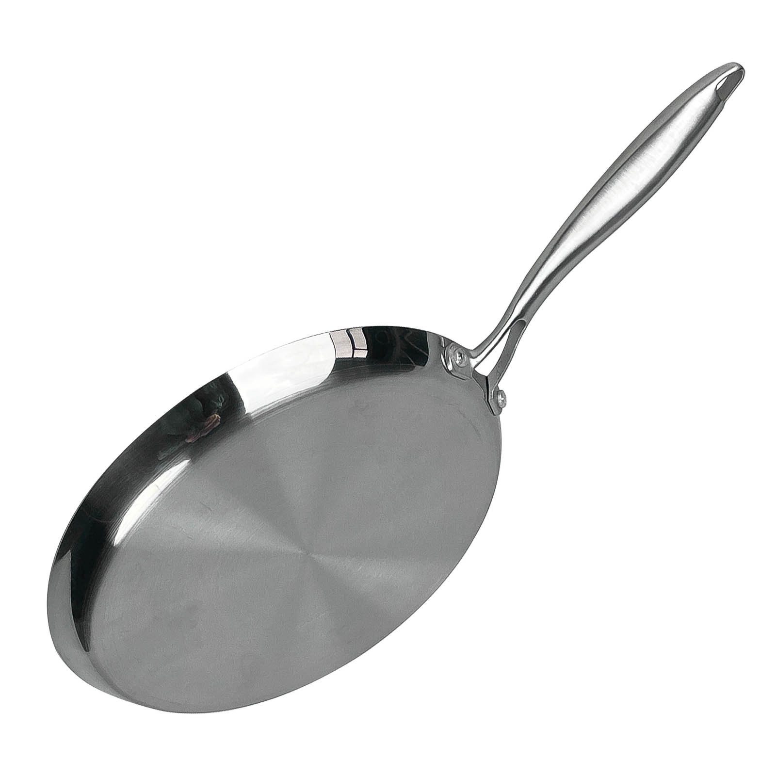4BIG.fun Bratpfanne Bratpfanne Ø20 cm Edelstahl Induktion Pfanne Antihaft-Wabenstruktur, Edelstahl
