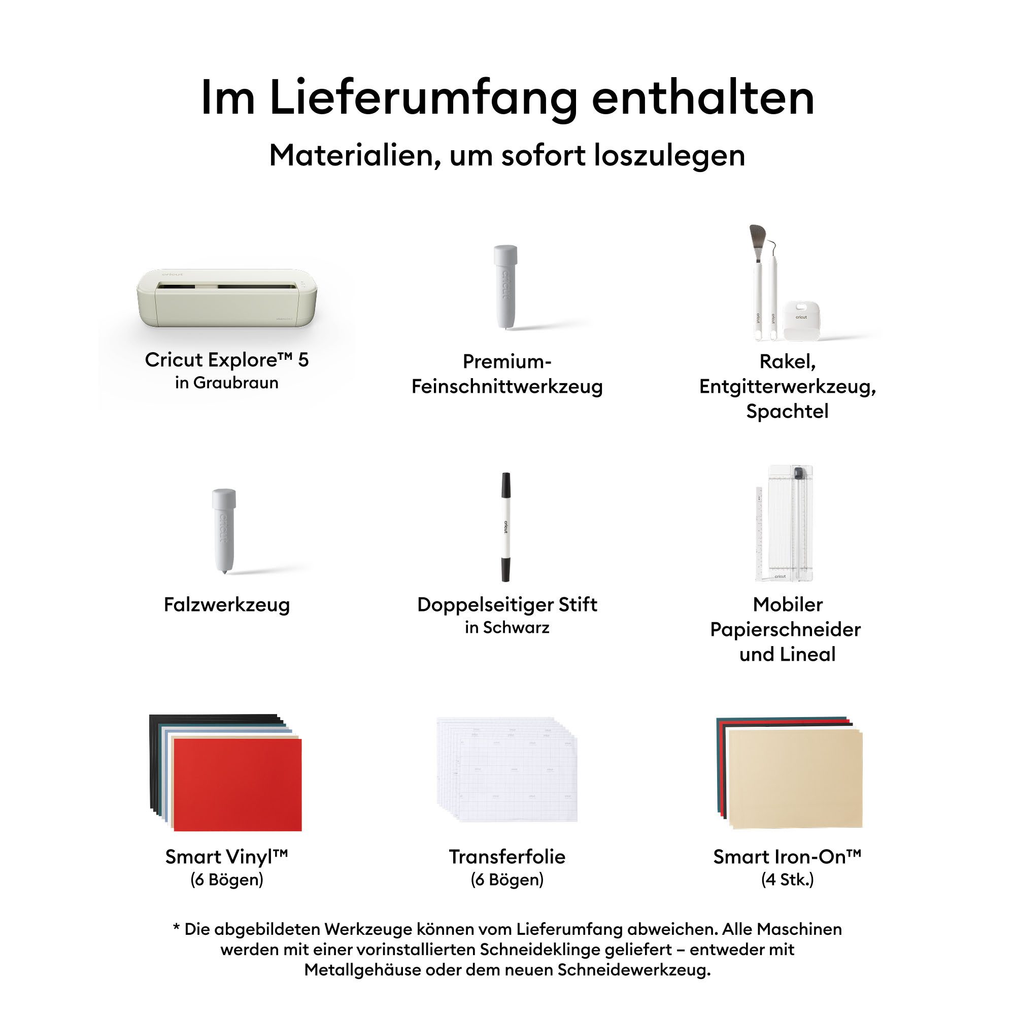 Cricut Schneideplotter Explore™ 5 + Essential-Bundle