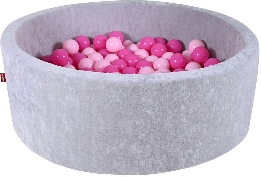 Knorrtoys® Bällebad Soft, Grey, mit 300 Bällen soft pink; Made in Europe
