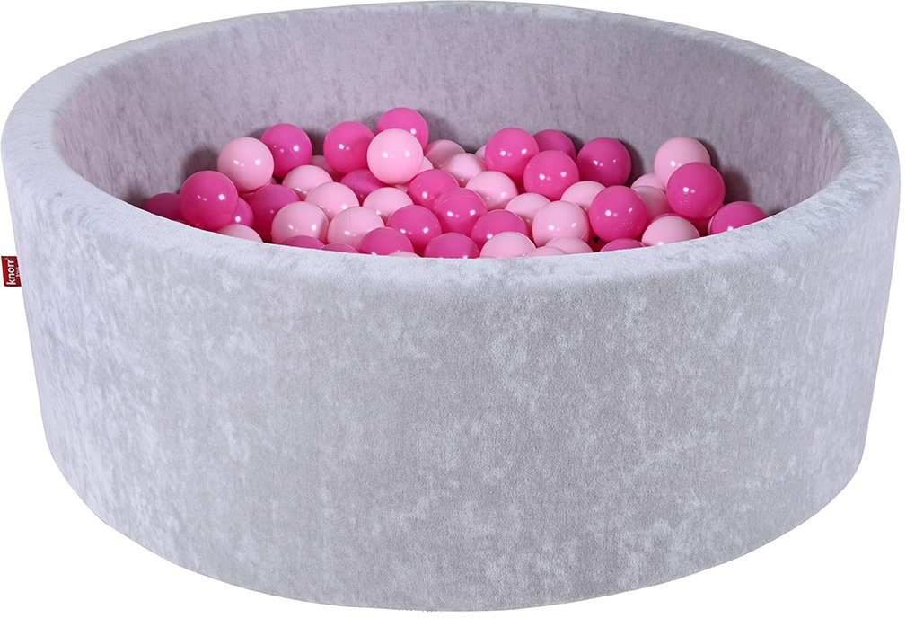 Knorrtoys® Мячиbad Soft, Grey, mit 300 Мячиn soft pink; Made in Europe
