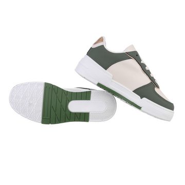 Ital-Design Damen Low-Top Freizeit Sneaker (86188034) Keilabsatz/Wedge Sneakers Low in Weiß