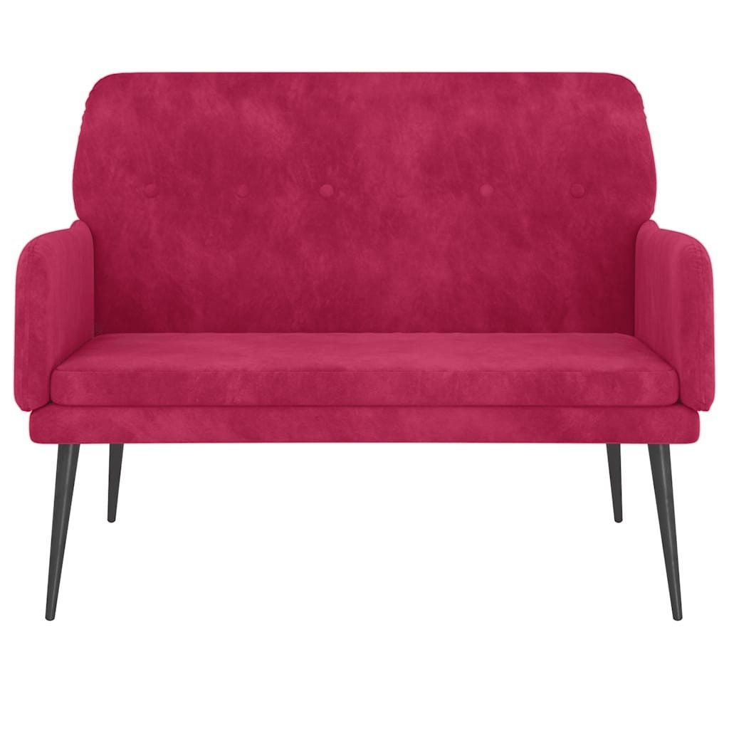 furnicato Sitzbank Weinrot 108 x 79 x 79 cm mit Samtbezug (1-St)